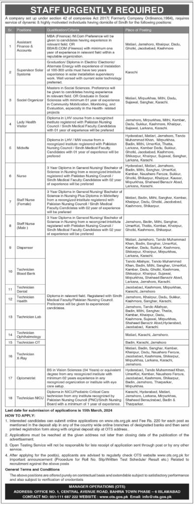 PUBLIC SECTOR COMPANY GOVT. OF SINDH