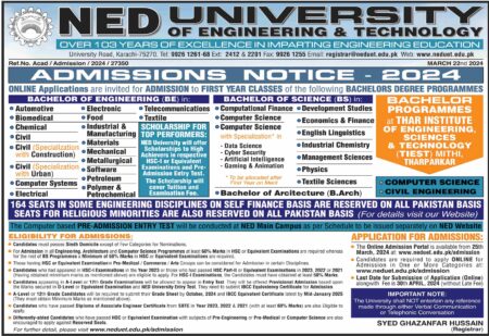 Ned University of Engineering & Technology Karachi