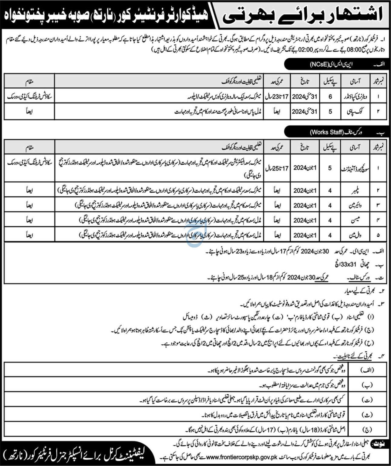 Headquarter Frontier Corps (North) KP