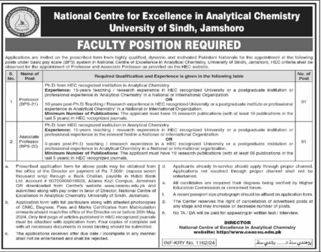 National Centre for Excellence In Analytical Chemistry University of Sindh