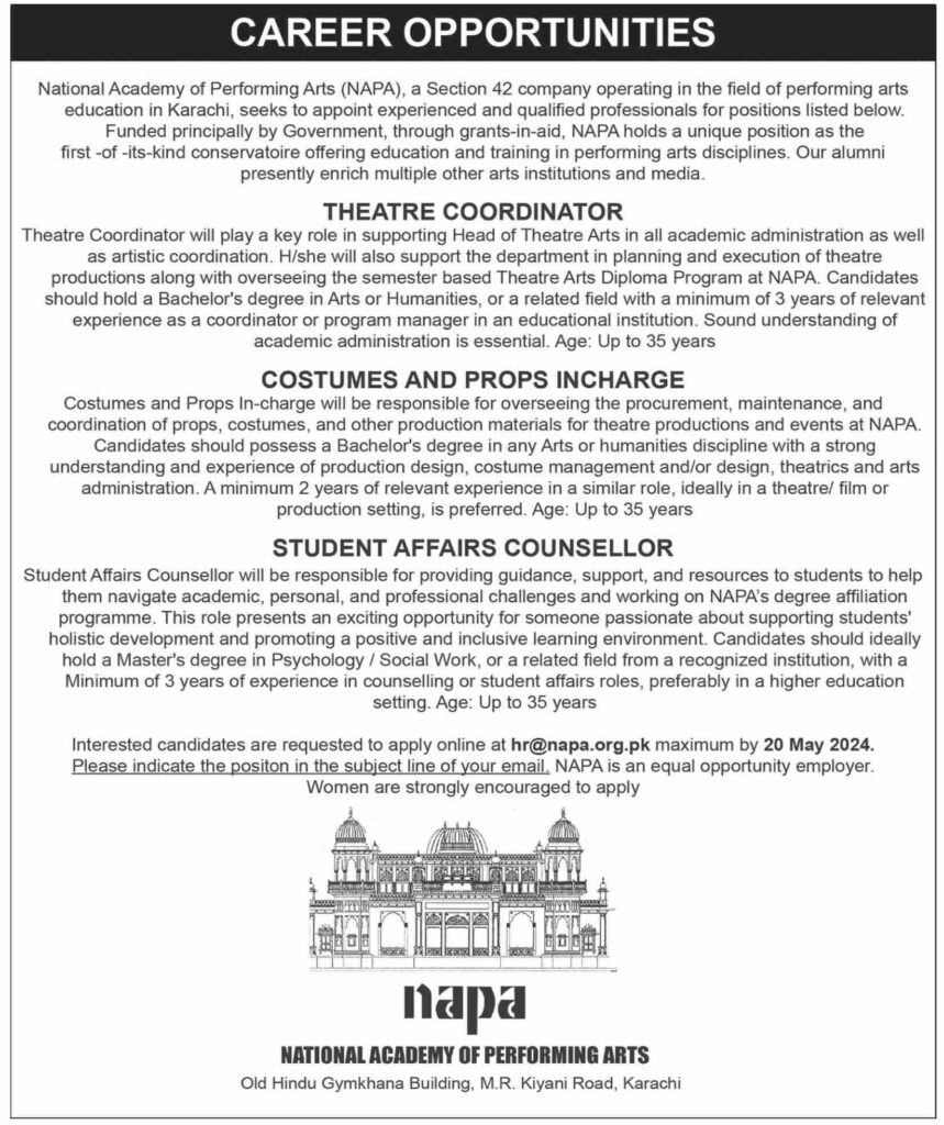 Career Opportunities at National Academy