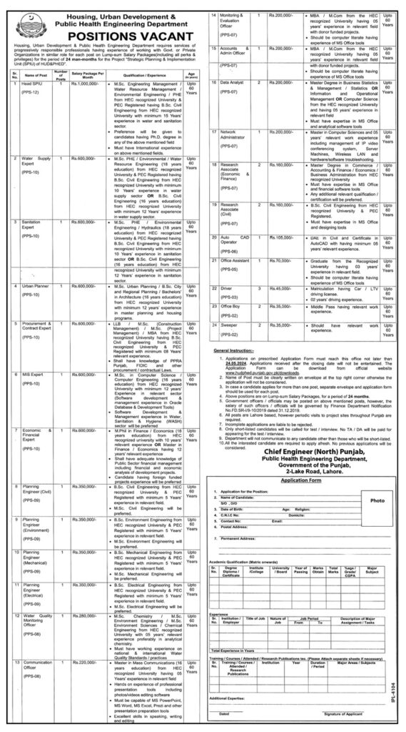 Housing, Urban Development & Public Health Engineering Department Punjab